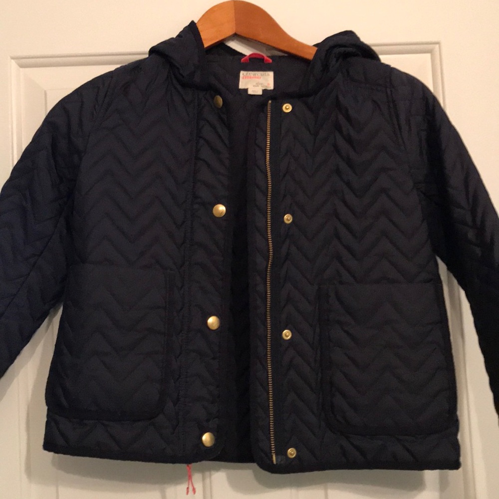 Navy Girl quilted jacket by J Crew